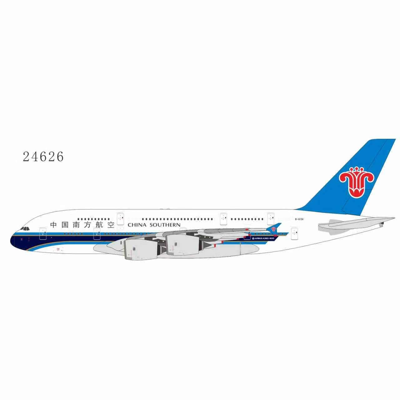 Pre-Order China Southern Airlines A380 B-6136 NG Models 1:400