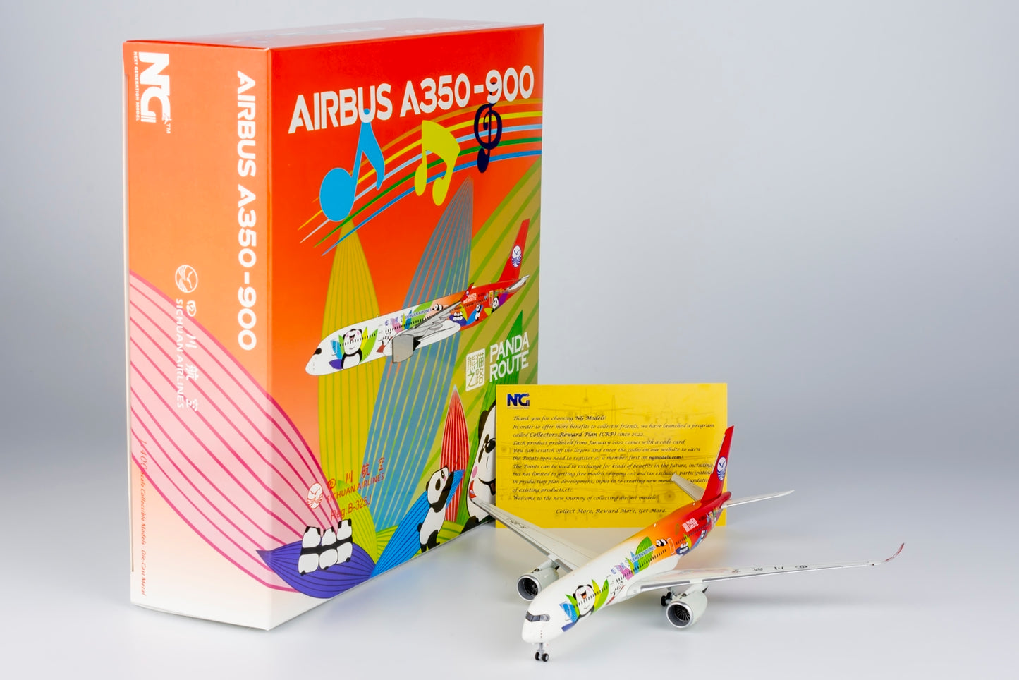 Sichuan Airlines A350-900 Panda Route B-325J NG Models 1:400