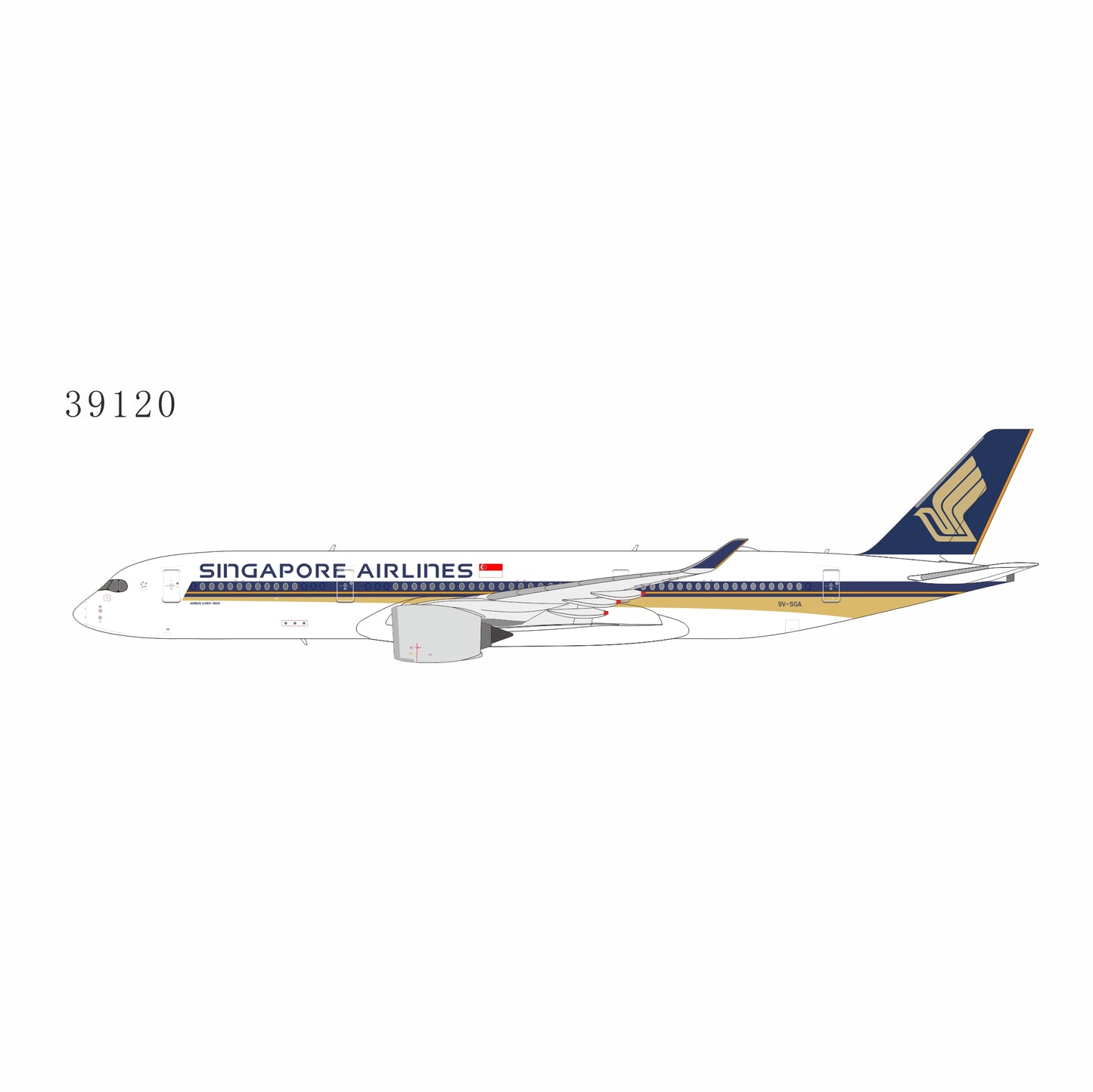 Pre-Order Singapore Airlines A350-900 "1st ULR" 9V-SGA NG Models 1:400
