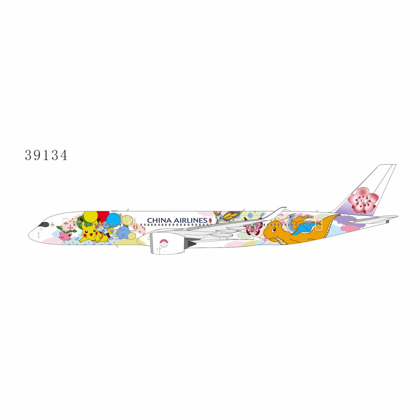 Pre-Order China Airlines A350-900 "Pikachu Jet" B-18916 NG Models 1:400