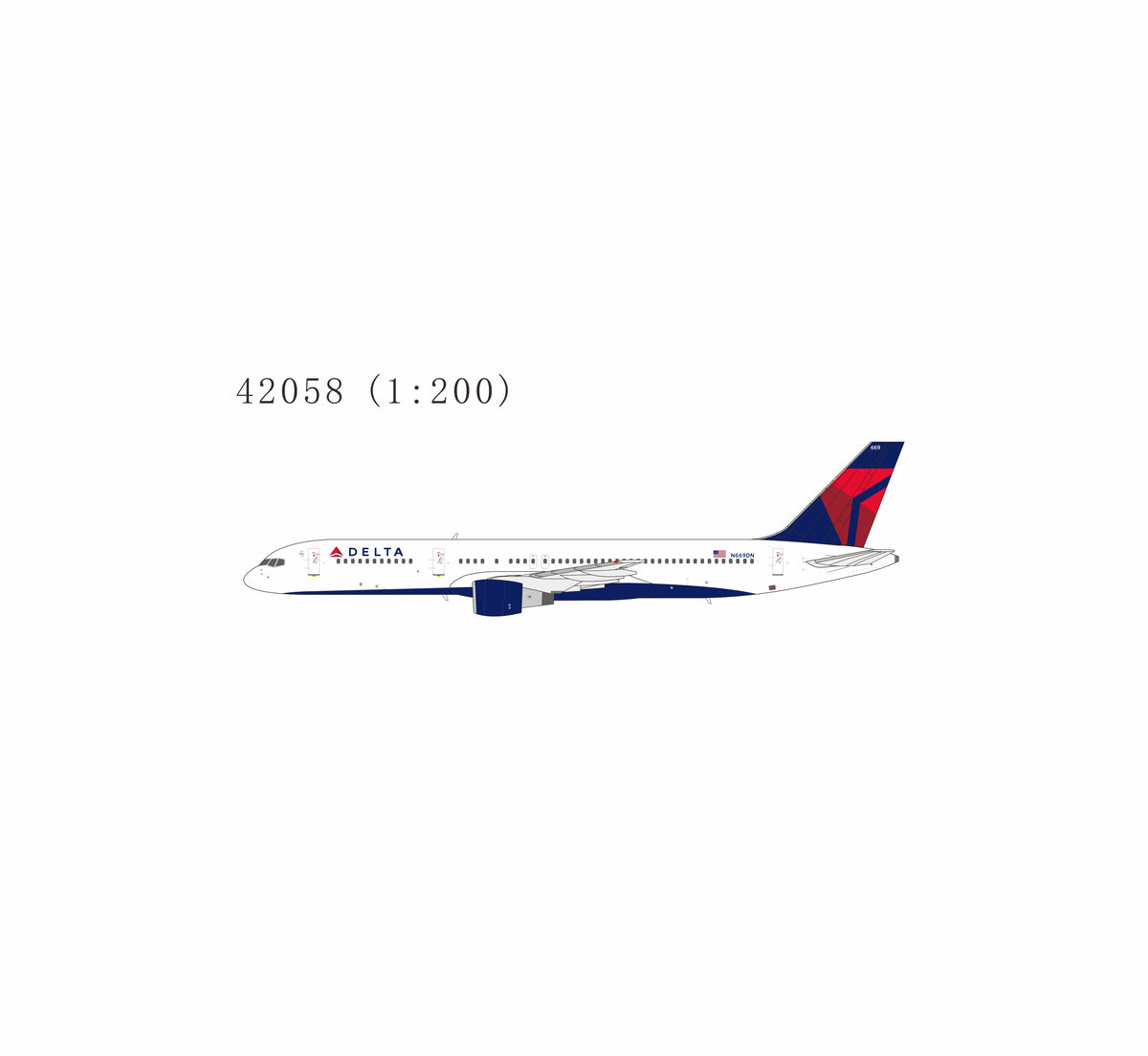 Pre-Order Delta Airlines 757-200 N669DN NG Models 1:200