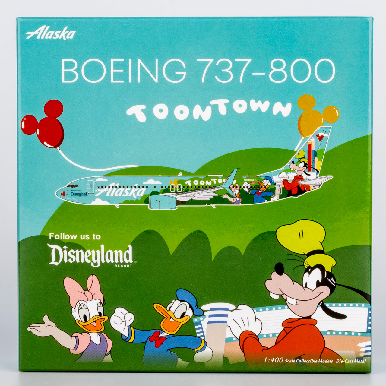 Alaska Airlines 737-800 Mickey's Toontown N565AS NG Models 1:400