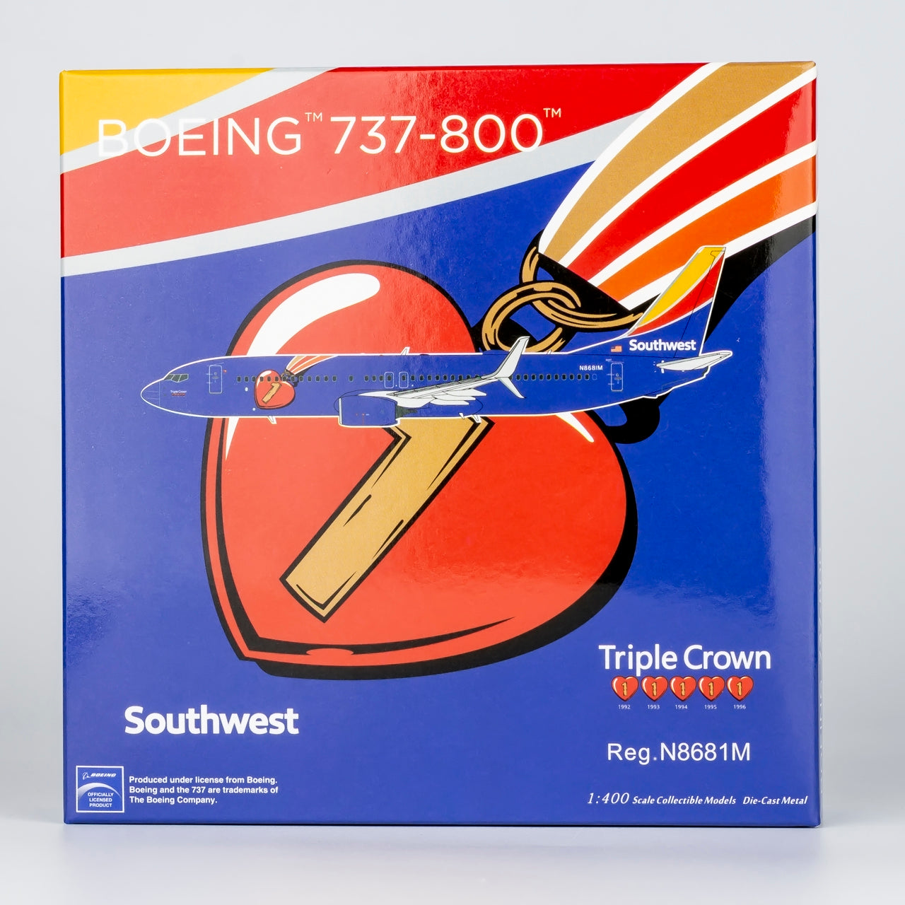 Southwest Airlines 737-800 Triple Crown One N8681M NG Models 1:400