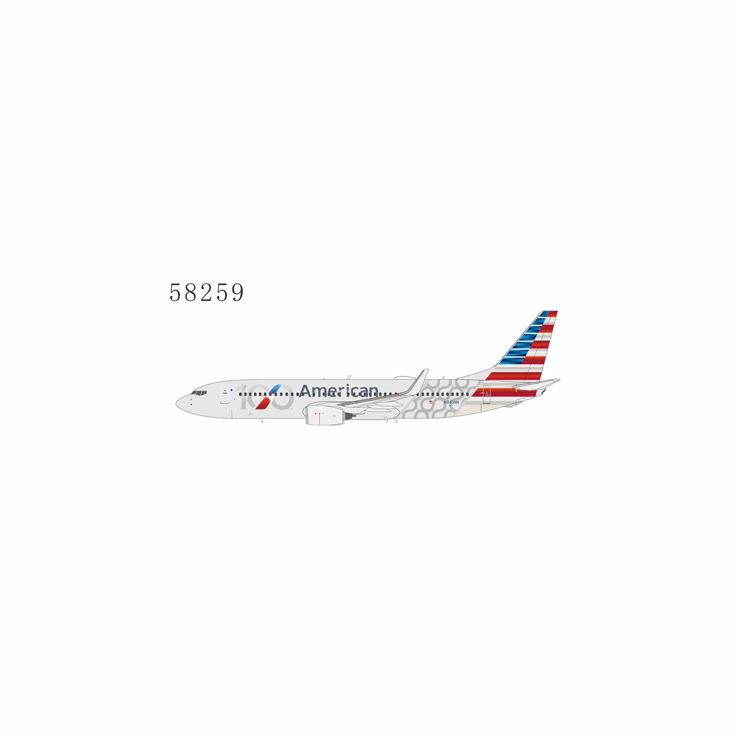 Pre-Order American Airlines 737-800 "100th Anniversary" N840NN NG Models 1:400