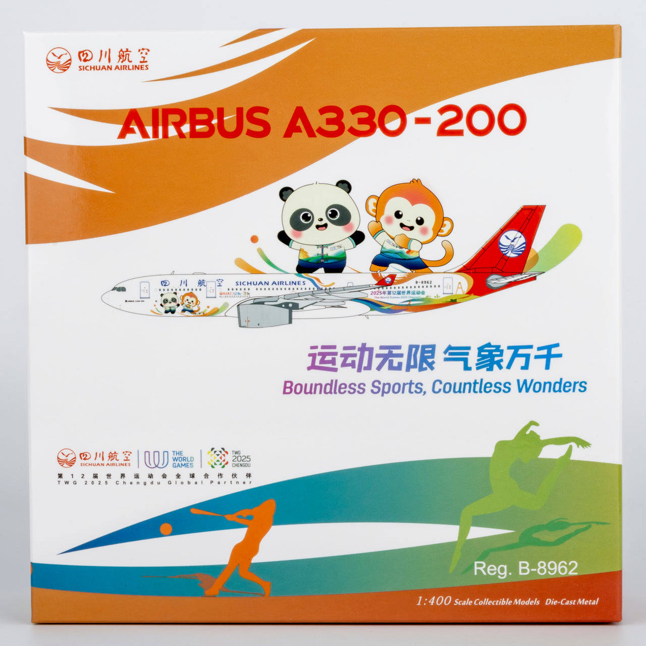 Sichuan Airlines A330-200 "World Games 2025 Chengdu" B-8962 NG Models 1:400
