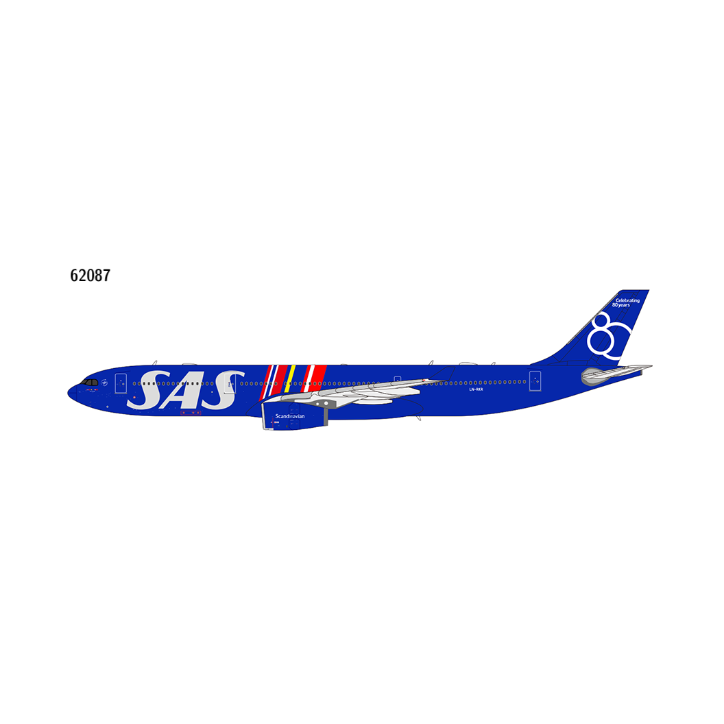 Pre-Order SAS Scandanavian Airlines A330-300 "80 Years" LN-RKR NG Models 1:400