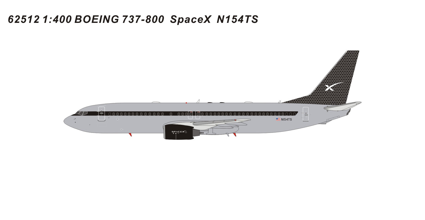 SpaceX 737-800 N154TS PandaModel 1:400