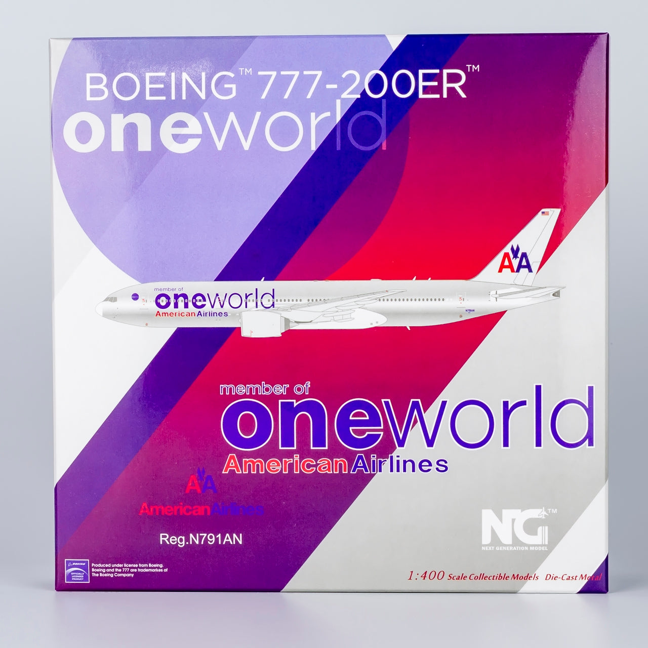 American Airlines 777-200ER Oneworld N791AN NG Models 1:400