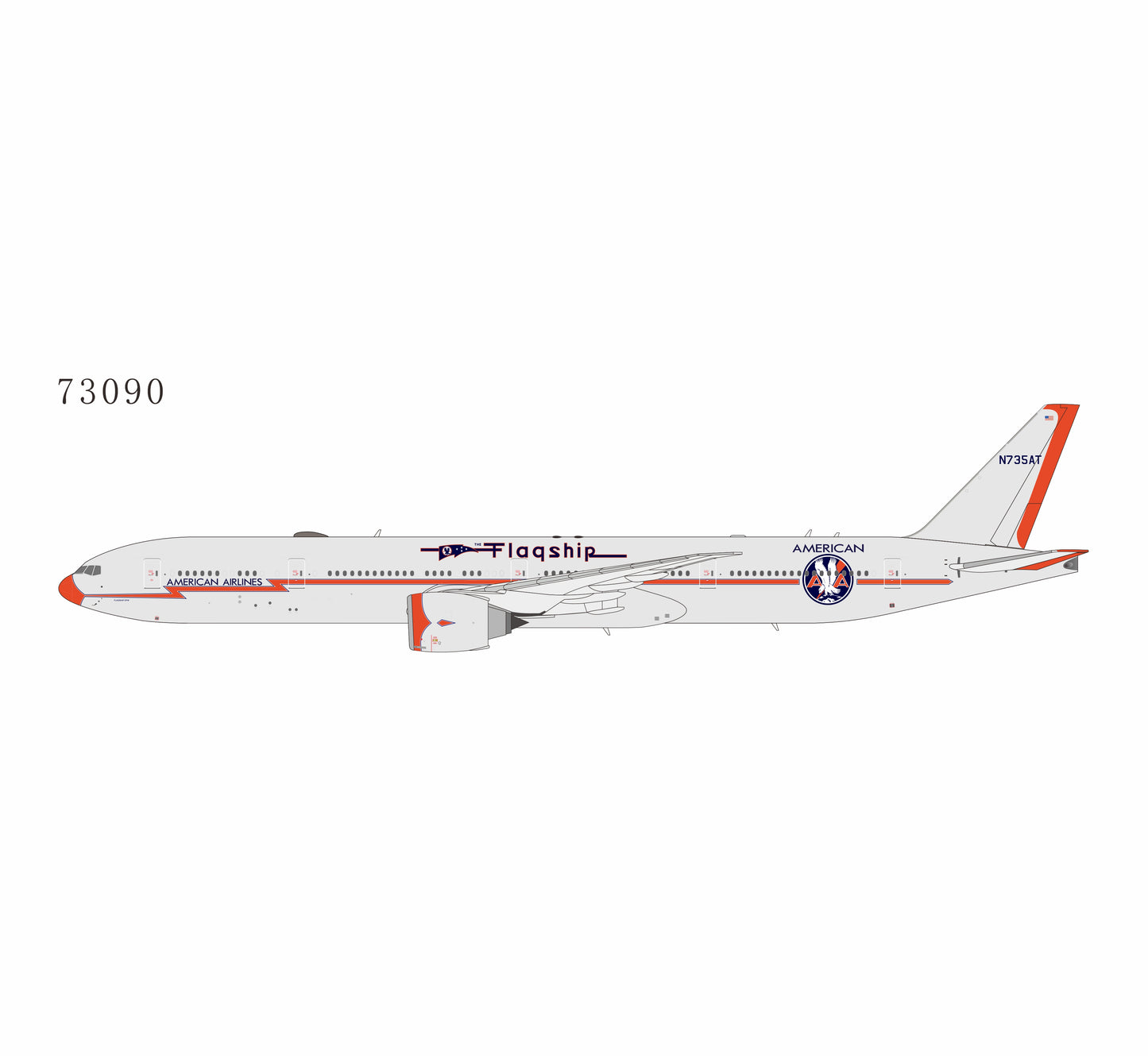 Pre-Order American Airlines 777-300ER "Flagship DFW" N735AT NG Models 1:400
