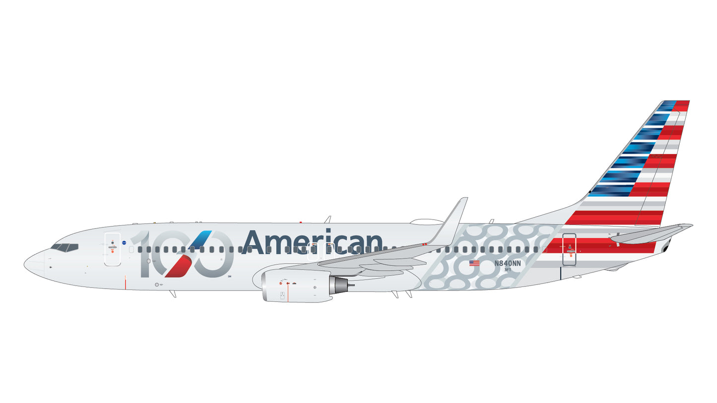 Pre-Order American Airlines 737-800 "100" N804NN Gemini Jets 1:200