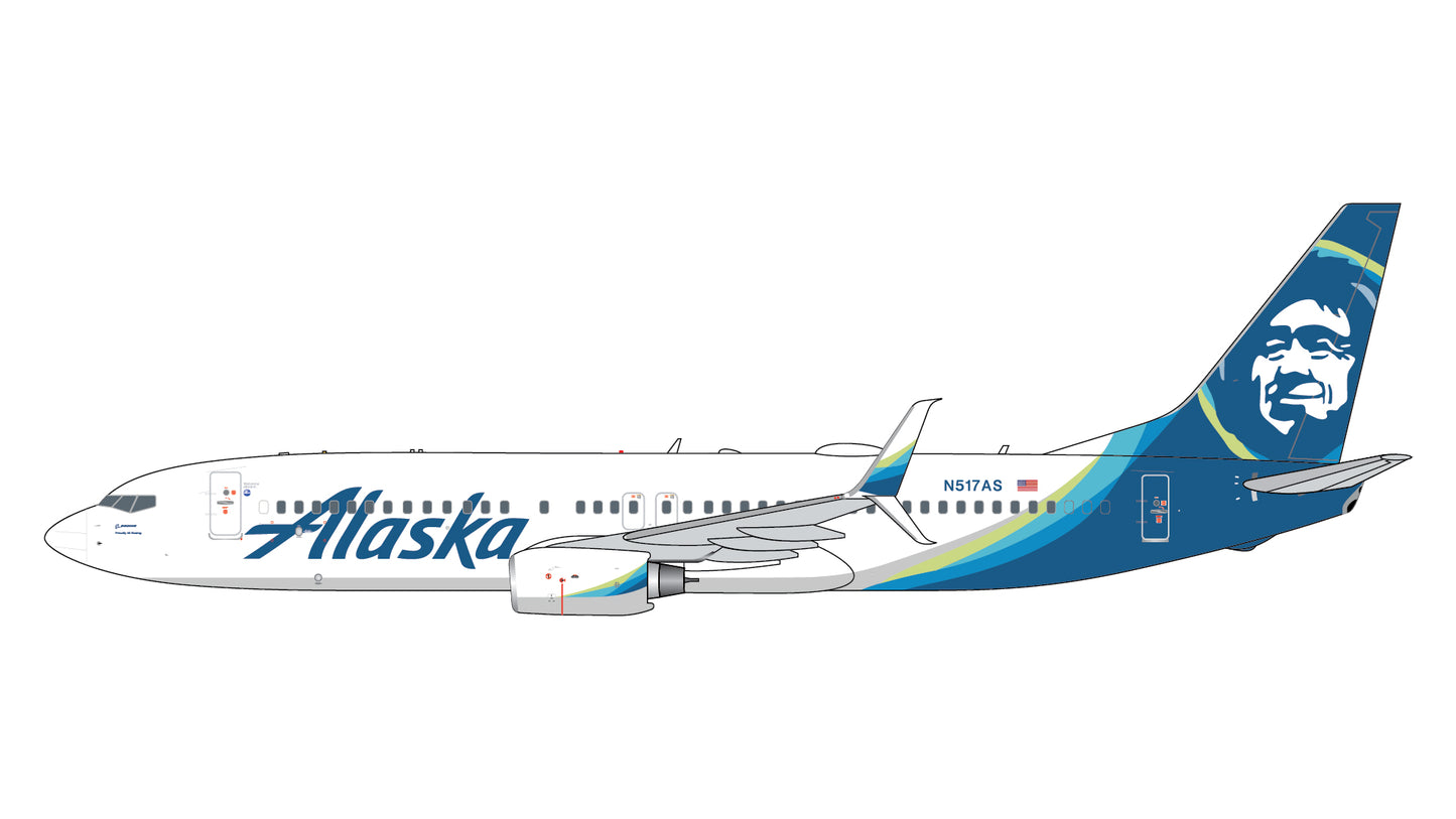 Pre-Order Alaska Airlines 737-800 N517AS Gemini Jets 1:400