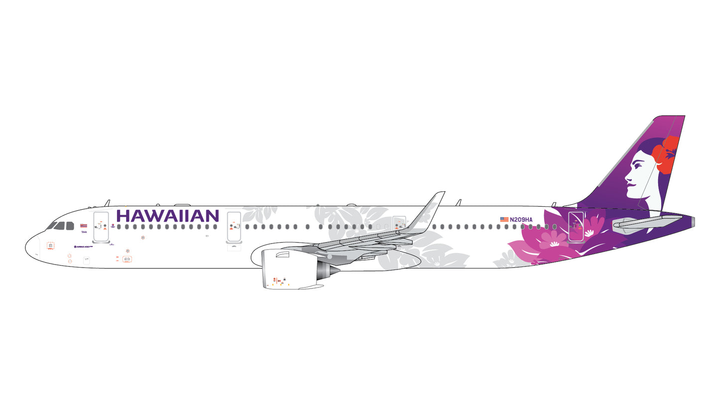 Pre-Order Hawaiian Airlines A321neo N209HA Gemini Jets 1:400