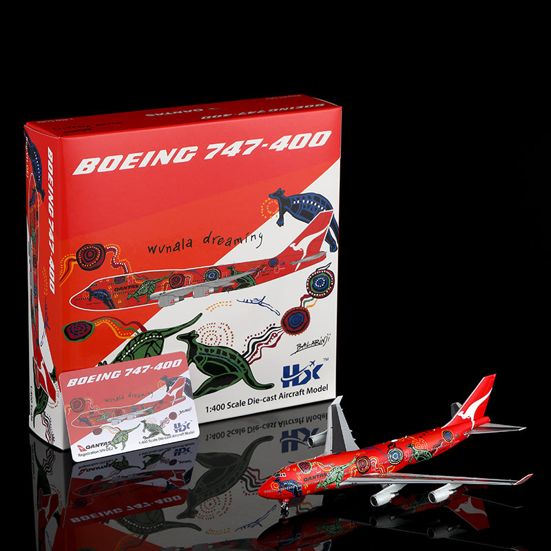 Qantas 747-400 "Wunala Dreaming" VH-OEJ HX Models 1:400