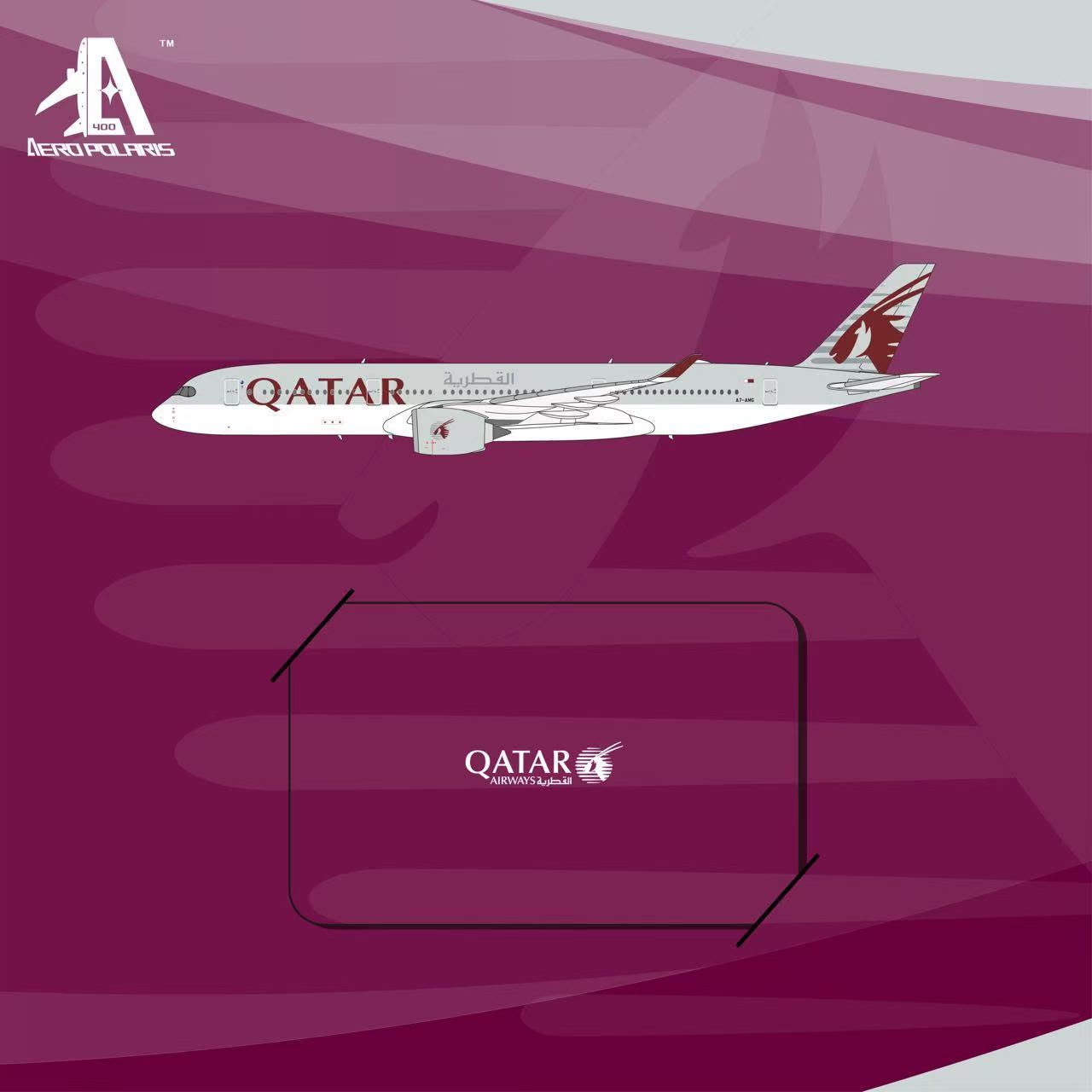 Pre-Order Qatar Airways A350-900 A7-AMG Aero Polaris 1:400