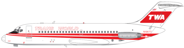 Pre-Order Trans World Airlines DC-9 N1067T V1:400 1:400