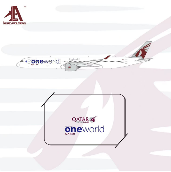 Pre-Order Qatar Airways A350-1000 "OneWorld" A7-ANE Aero Polaris 1:400