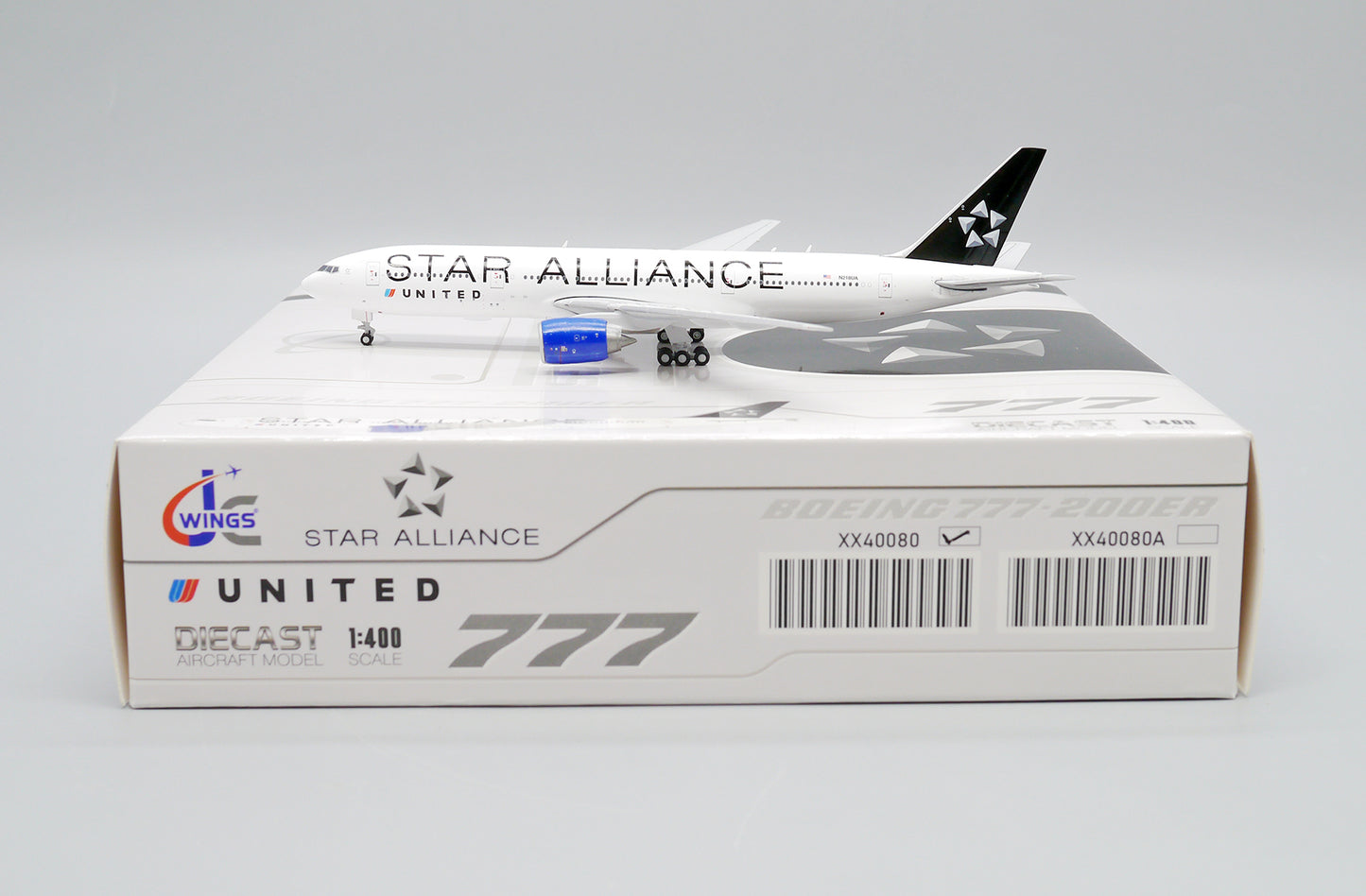 United Airlines 777-200ER Star Alliance N218UA JC Wings 1:400