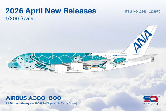 Pre-Order All Nippon Airways (ANA) "Flying Honu - Kai" A380 JA382A SQ Wings 1:200