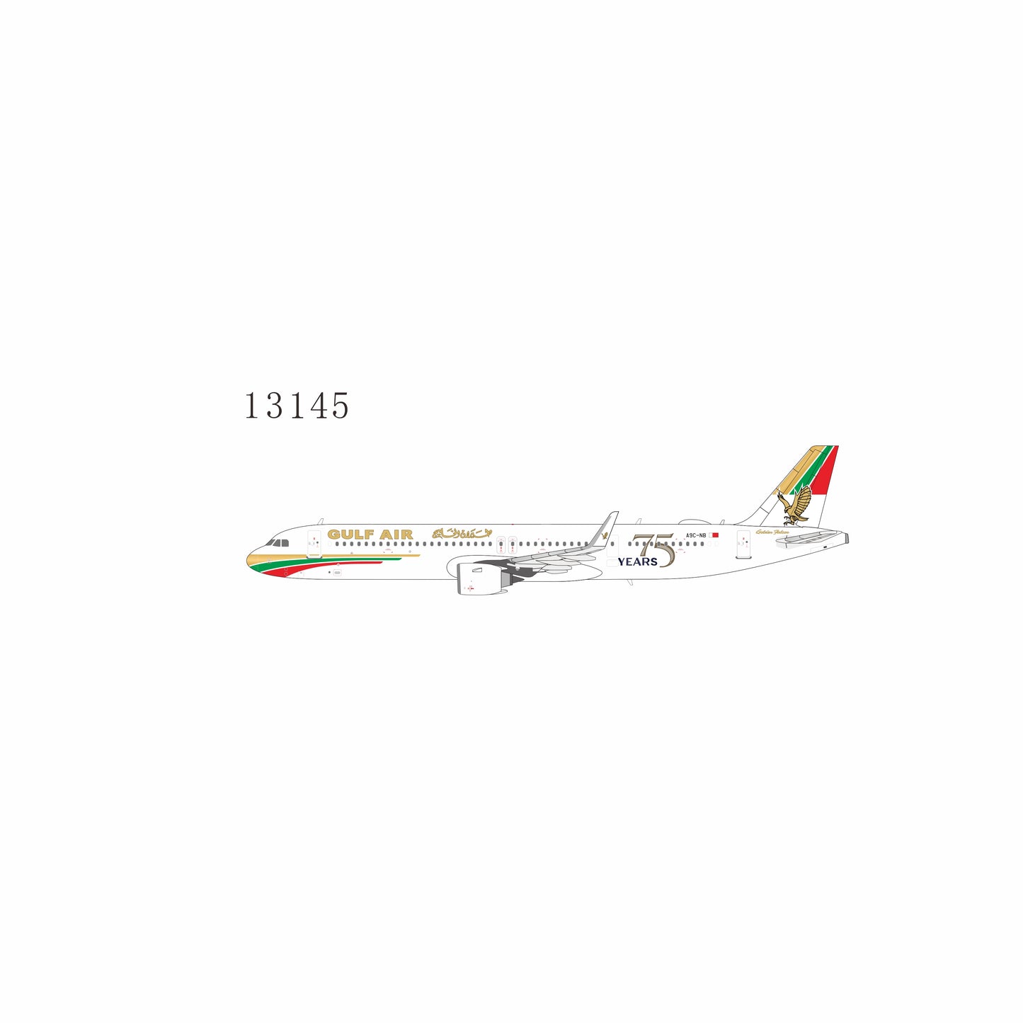 Pre-Order Gulf Air A321neo "75th Anniversary" A9C-NB NG Models 1:400