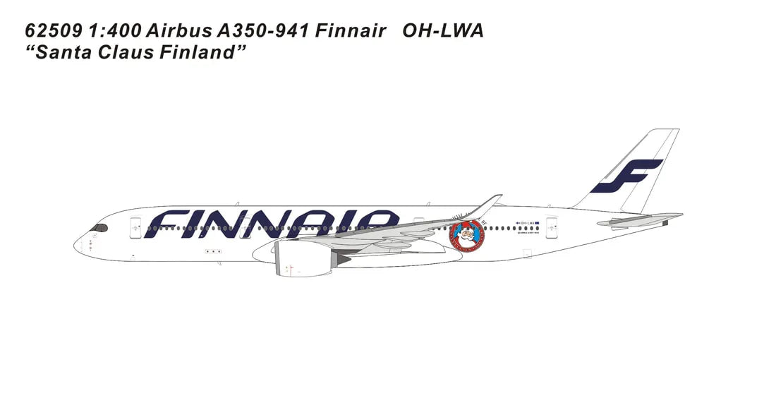Finnair "Santa" A350-900 OH-LWA PandaModel 1:400