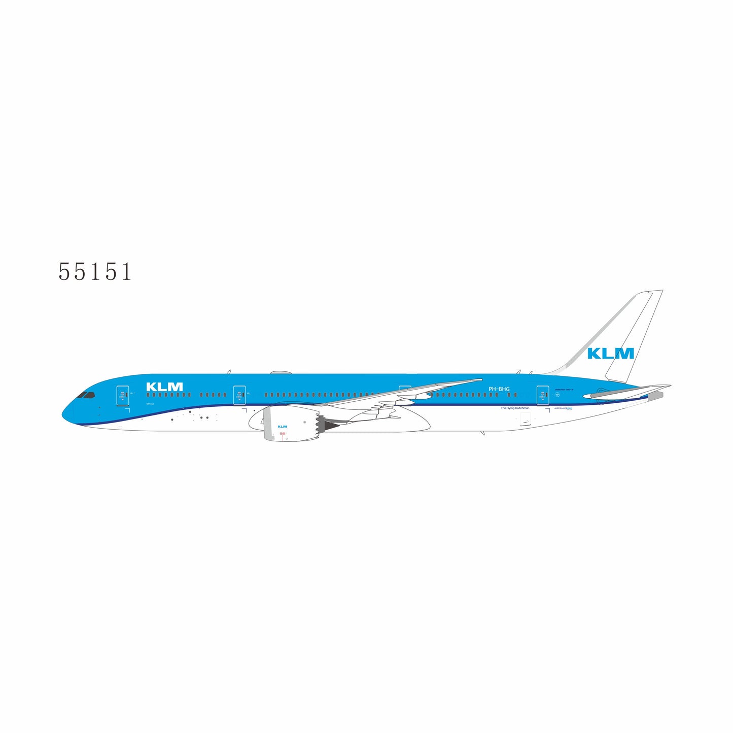 Pre-Order KLM 787-9 Dreamliner (No Crown) PH-BHG NG Models 1:400