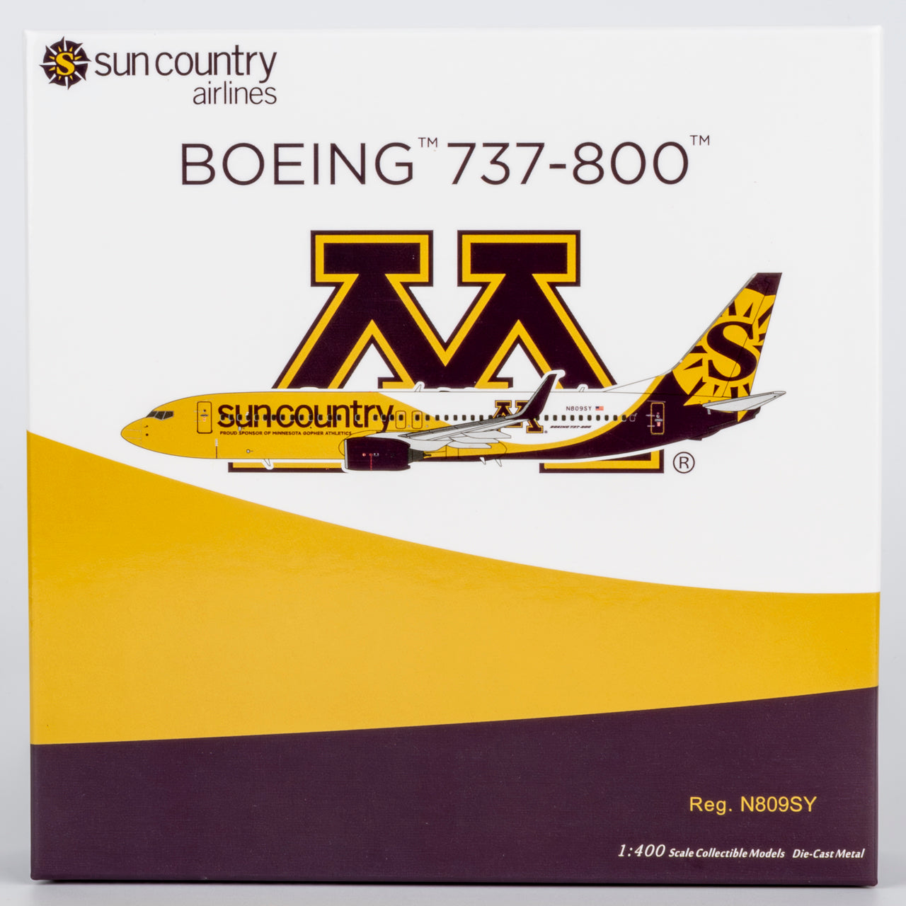 Sun Country Airlines 737-800 "Golden Gophers" N809SY NG Models 1:400