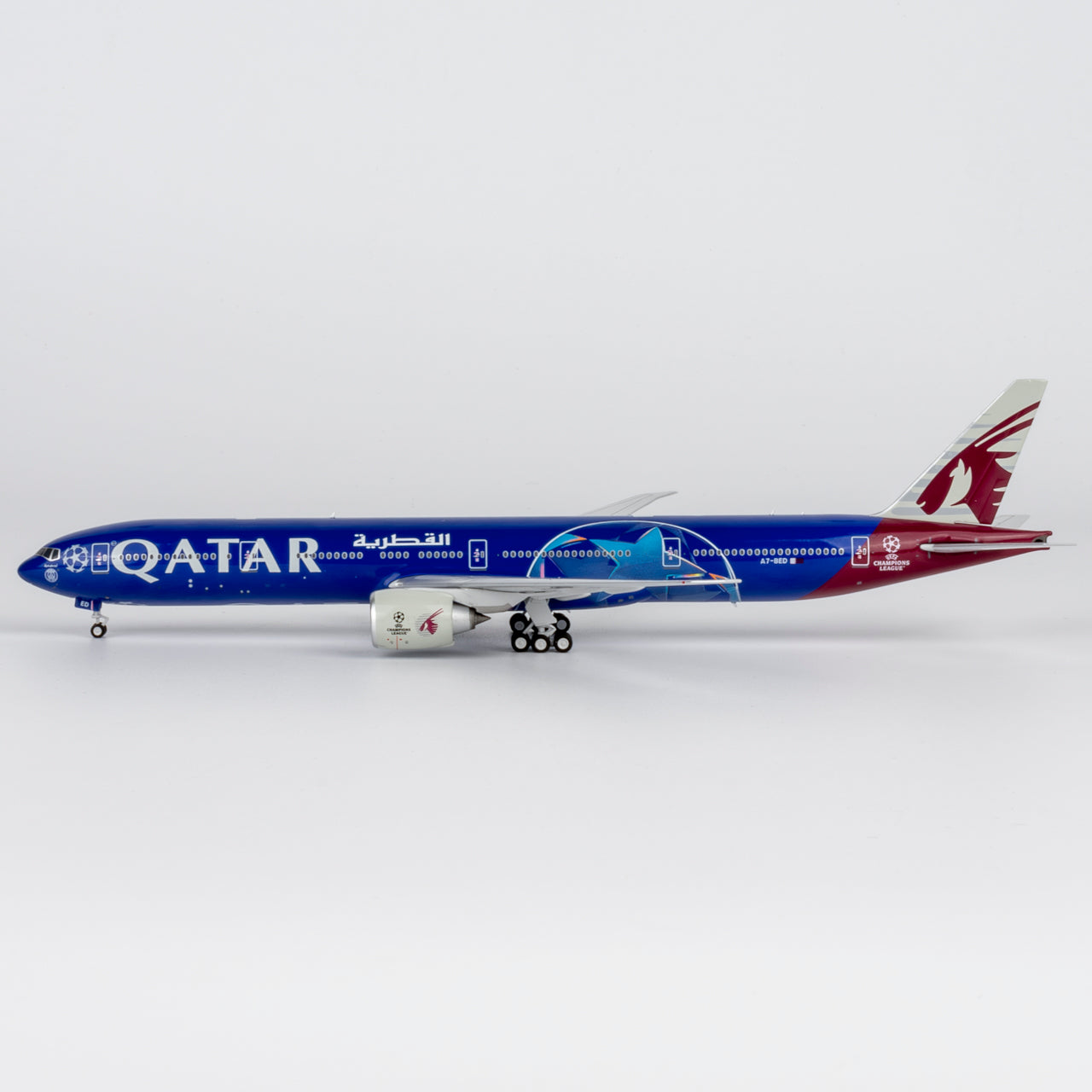 Qatar Airways "Champions League" 777-300ER A7-BED NG Models 1:400