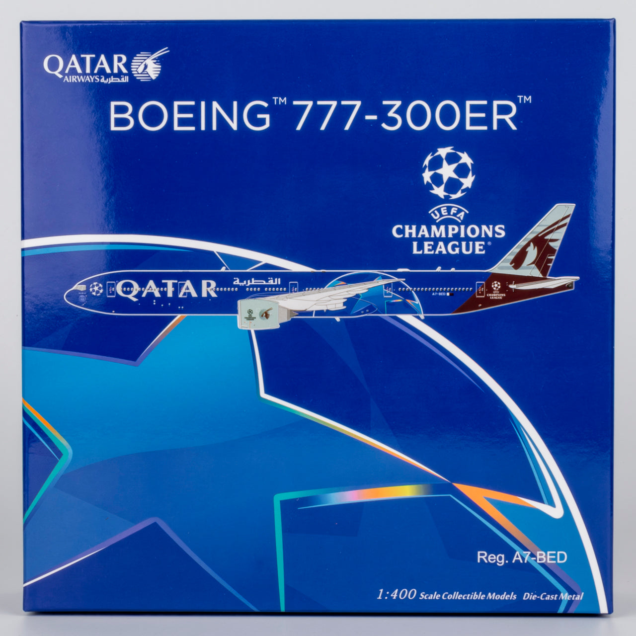 Qatar Airways "Champions League" 777-300ER A7-BED NG Models 1:400