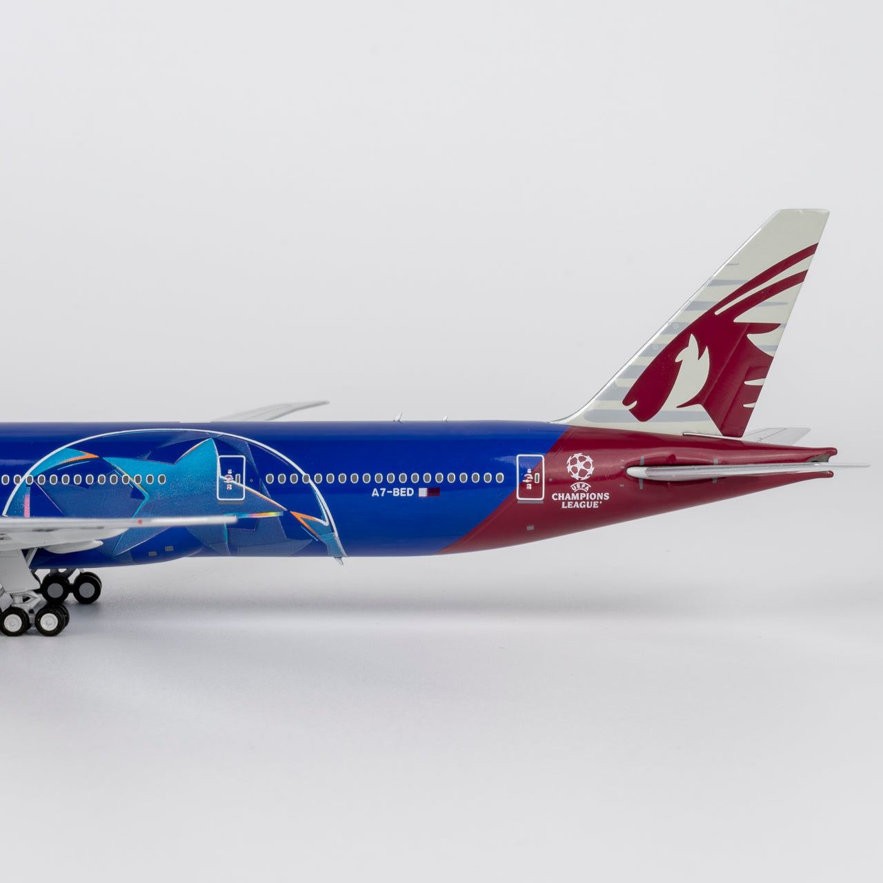 Qatar Airways "Champions League" 777-300ER A7-BED NG Models 1:400
