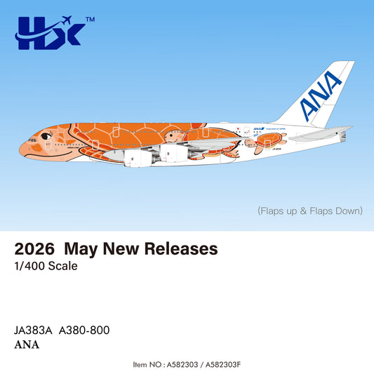 Pre-Order All Nippon Airways (ANA) A380 "Flying Honu - Lā" JA383A HX Models 1:400
