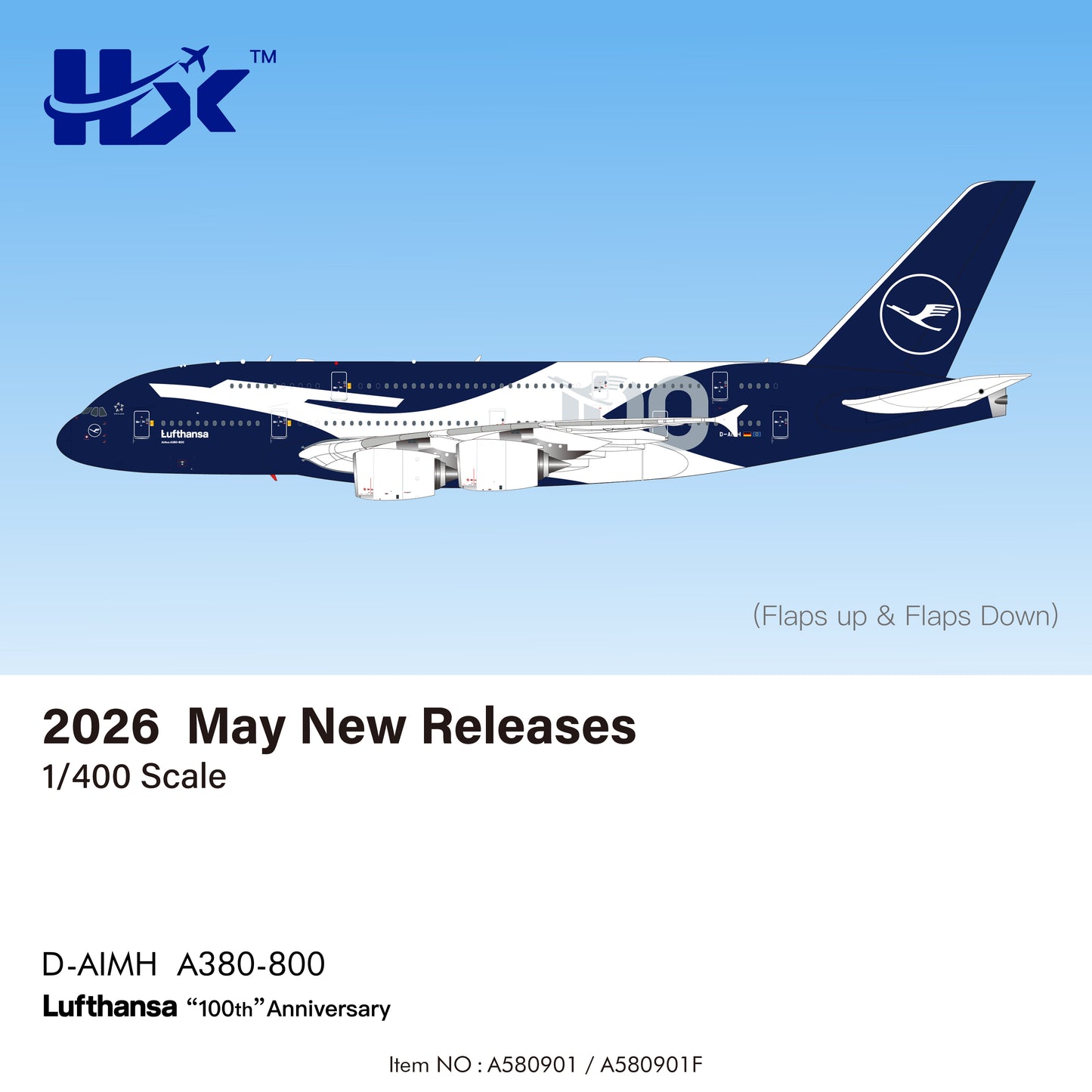 Pre-Order Lufthansa A380 "100 Years" D-AIMH HX Models 1:400