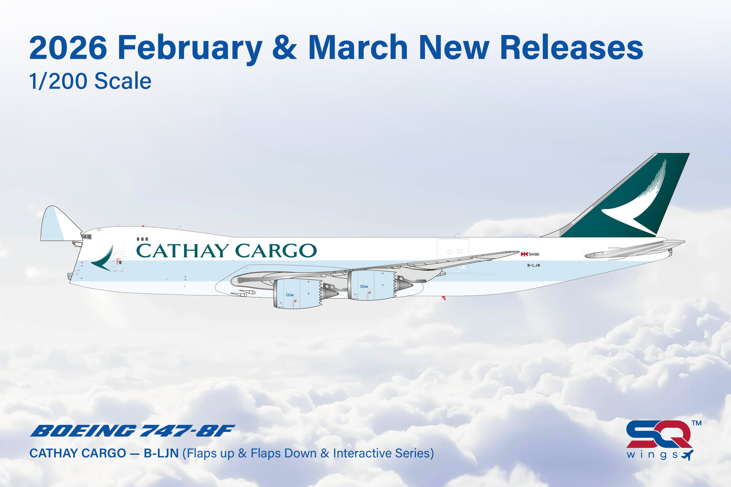 Cathay Cargo 747-8F B-LJN SQ Wings 1:200