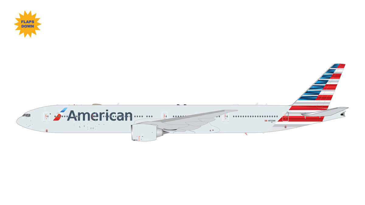 Pre-Order American Airlines (Flaps Down) 777-300ER N722AN Gemini Jets 1:200