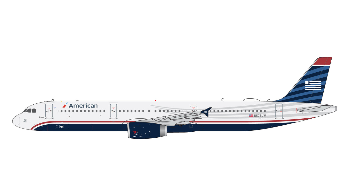 Pre-Order American Airlines A321-200 "US Airways" Heritage N578UW Gemini Jets 1:400