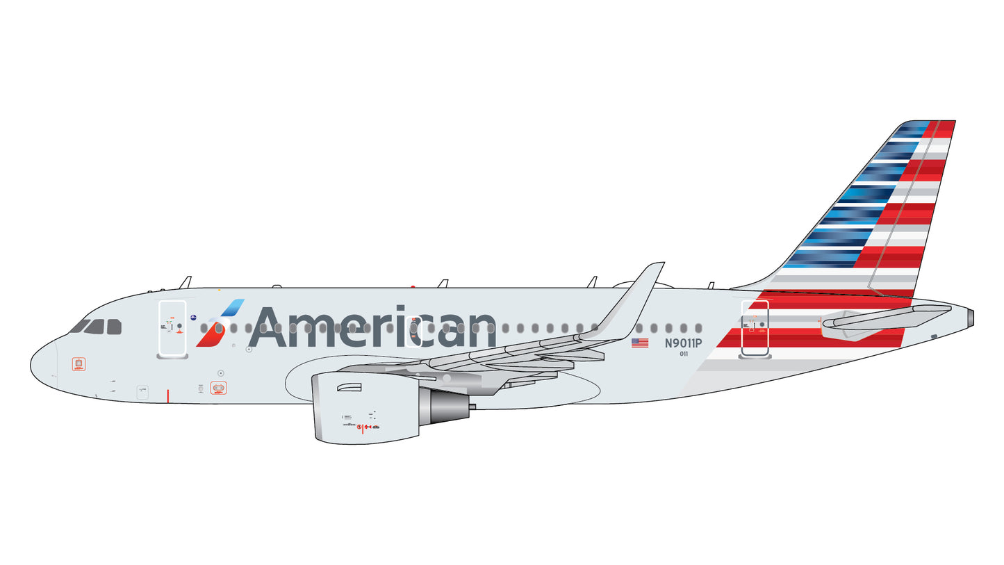Pre-Order American Airlines A319-100 N9011P Gemini Jets 1:400