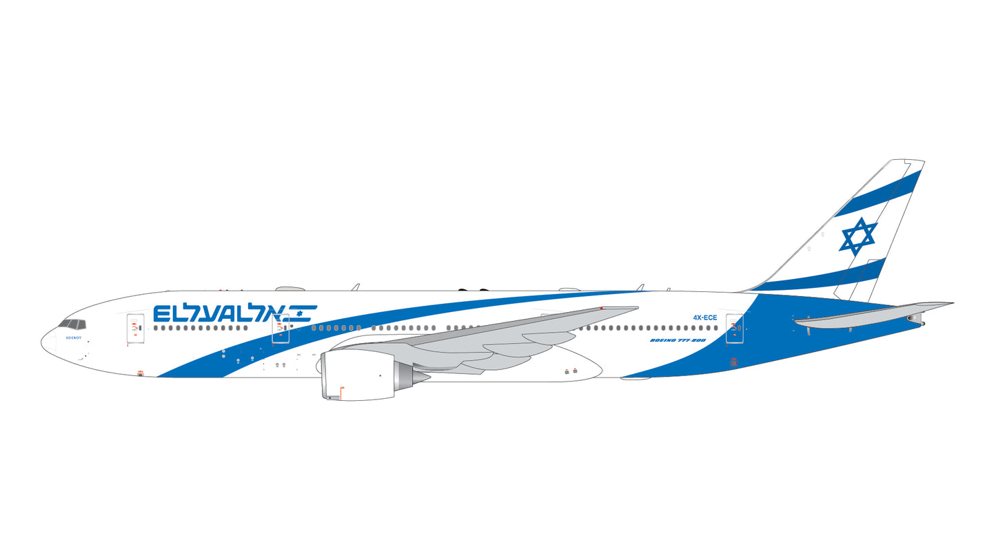 Pre-Order El Al Airlines 777-200ER 4X-ECE Gemini Jets 1:400