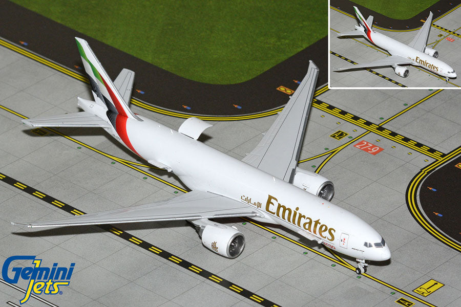 (Interactive) Emirates SkyCargo 777-200LRF A6-EFV Gemini Jets 1:400