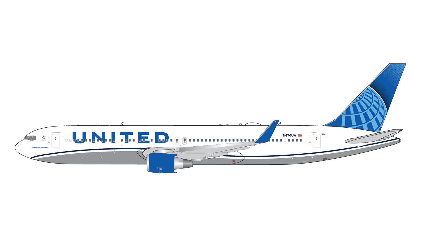 United Airlines 767-300ER N670UA Gemini Jets 1:400