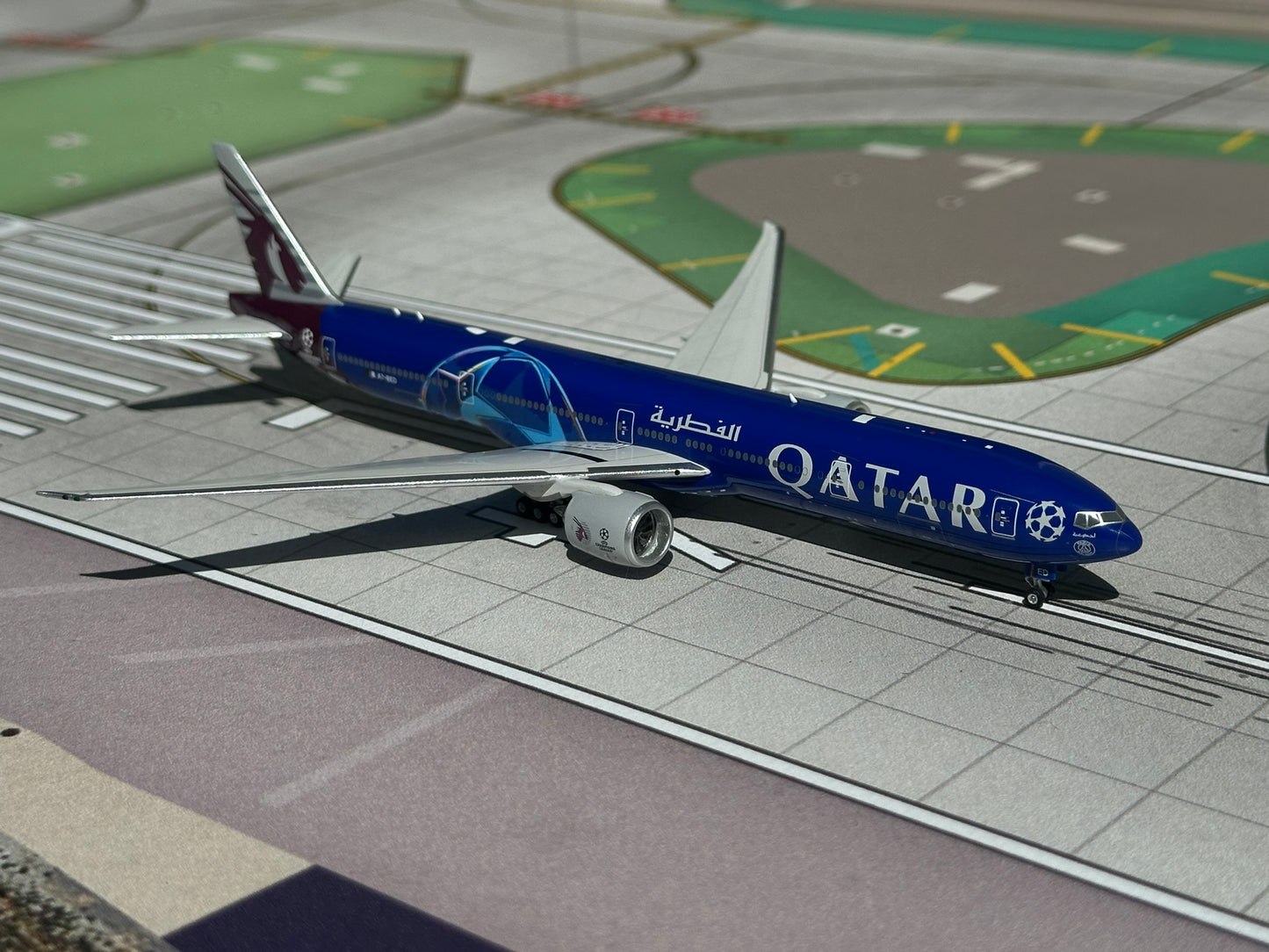 Qatar Airways 777-300ER "Champions League" A7-BED Phoenix Models 1:400