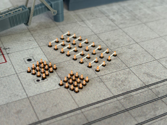 1:400 Airport Cones and Barriers Set (48 piece)