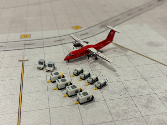 1:400 Aircraft GPU and A/C Cart Set (10 piece)