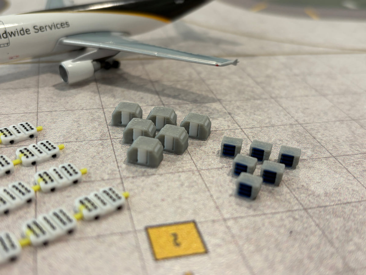 1:400 Airplane Cargo Container & Dolly Set (28 piece)