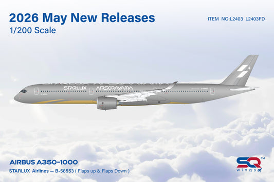 Pre-Order Starlux A350-1000 "Airsorayama Silver" B-58554 SQ Wings 1:200
