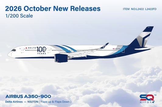 Pre-Order Delta A350-900 "100 Years" N527DN SQ Wings 1:200