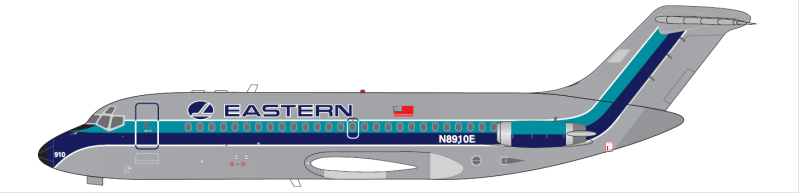 Pre-Order Eastern Airlines DC-9 N8910E V1:400 1:400