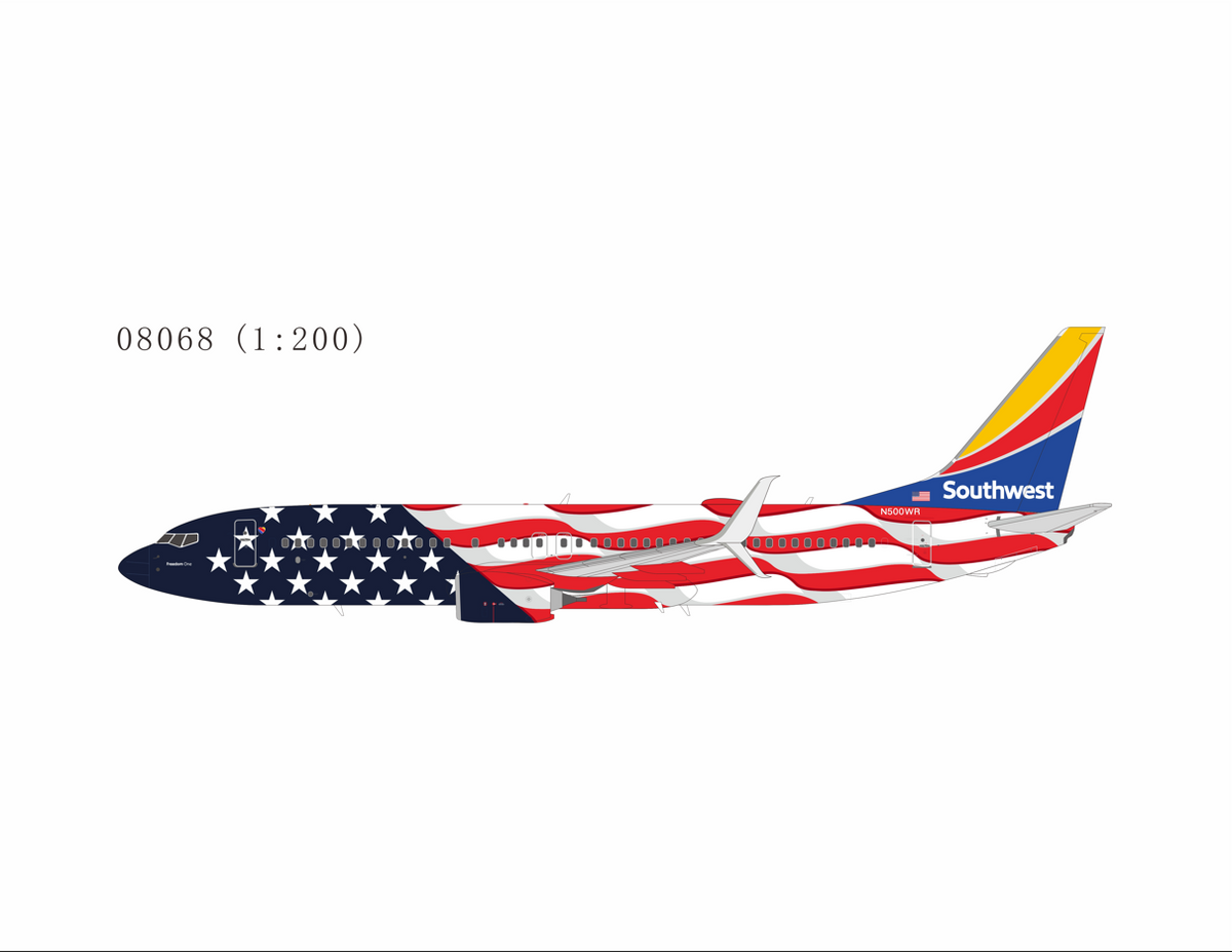 Pre-Order Southwest Airlines 737-800 "Freedom One" N500WR NG Models 1:200