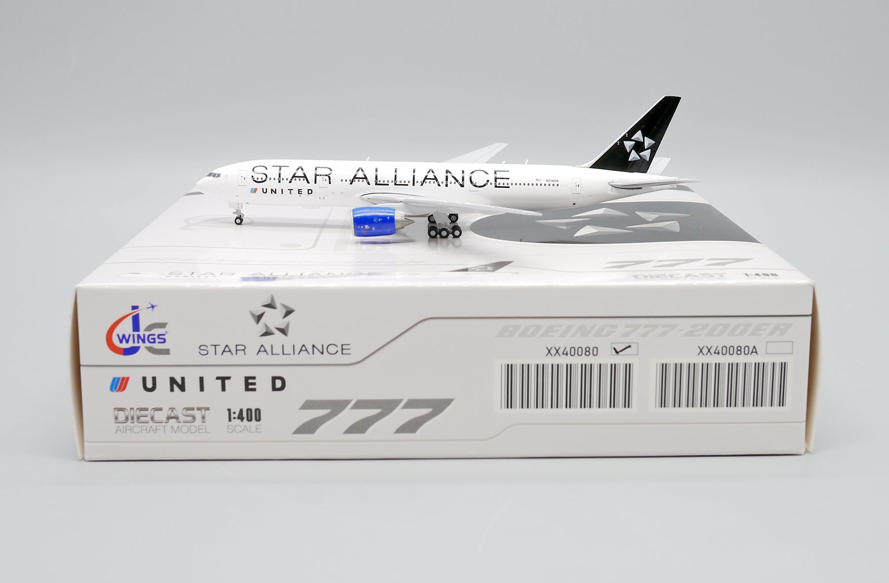 United Airlines 777-200ER Star Alliance N218UA JC Wings 1:400 – JH