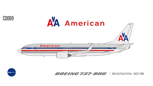 Pre Order American Airlines 737-800 "Retro" N921NN C Model 1:400